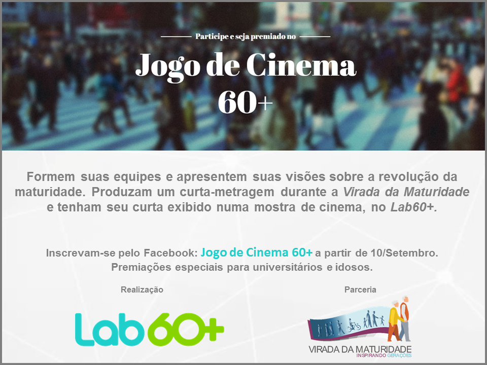 Virada da Maturidade lança concurso "Jogo de Cinema 60+"