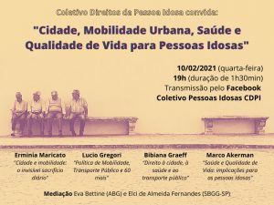 LIVE: "Cidade, Mobilidade Urbana, Saúde e Qualidade de Vida para Pessoas Idosas"